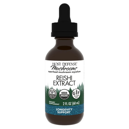 Host Defense Reishi Extract – Immune & Heart Health Support (2 fl oz, 60 Servings)