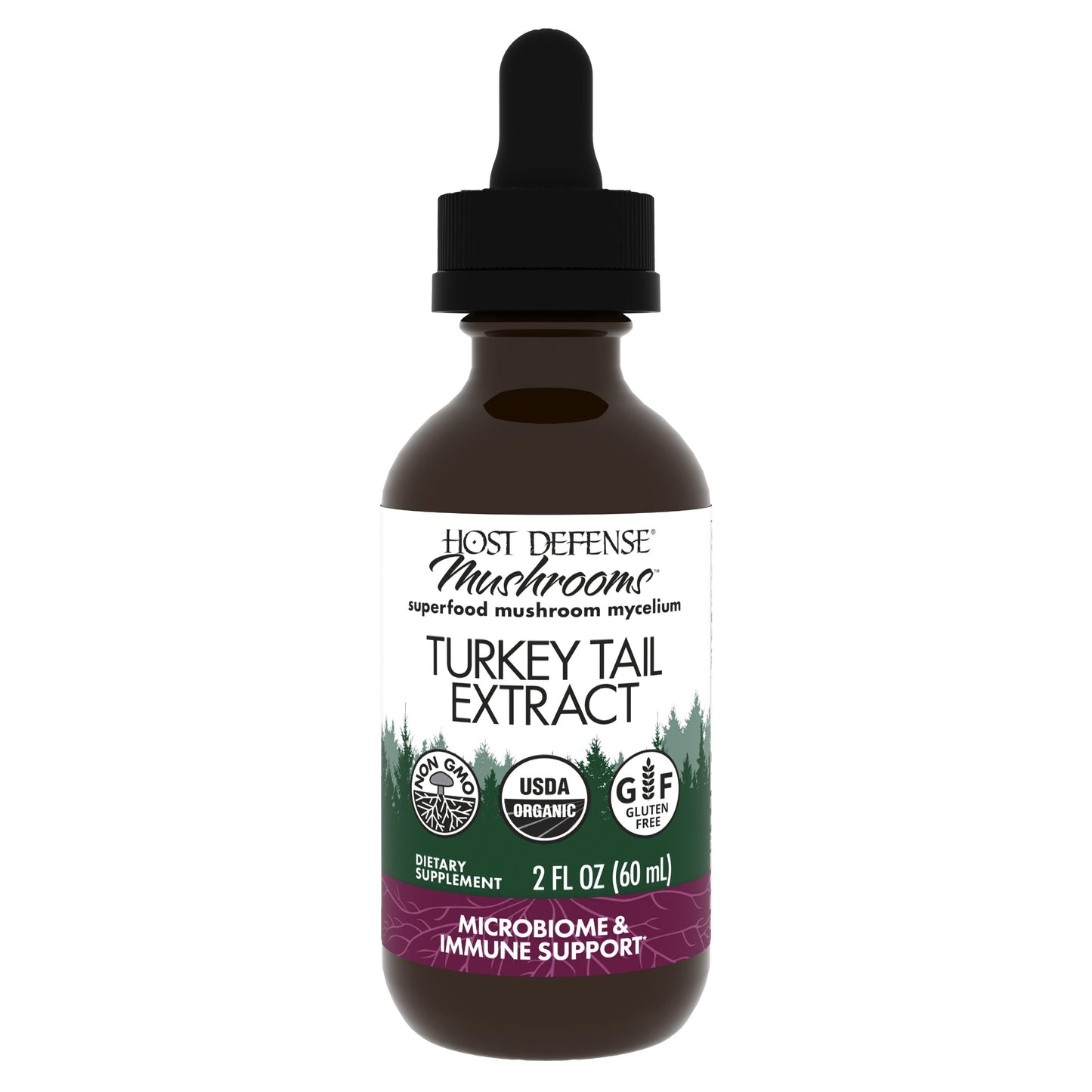 Host Defense Turkey Tail Extract – Digestive Health & Immune Support (2 oz)