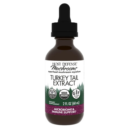 Host Defense Turkey Tail Extract – Digestive Health & Immune Support (2 oz)