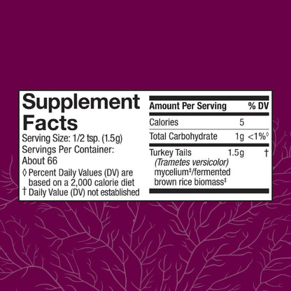 Host Defense Turkey Tail Mushroom Powder – Digestive Health & Immune Support (3.5 oz, 66 Servings)