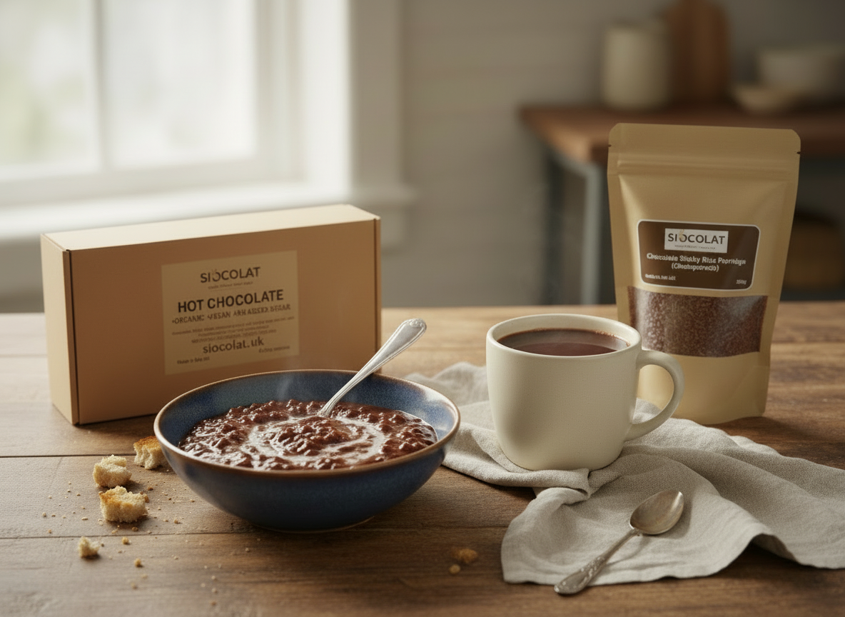 Vegan-Friendly Duo Pack: No Added Sugar Hot Chocolate & Champorado Rice Porridge Mix