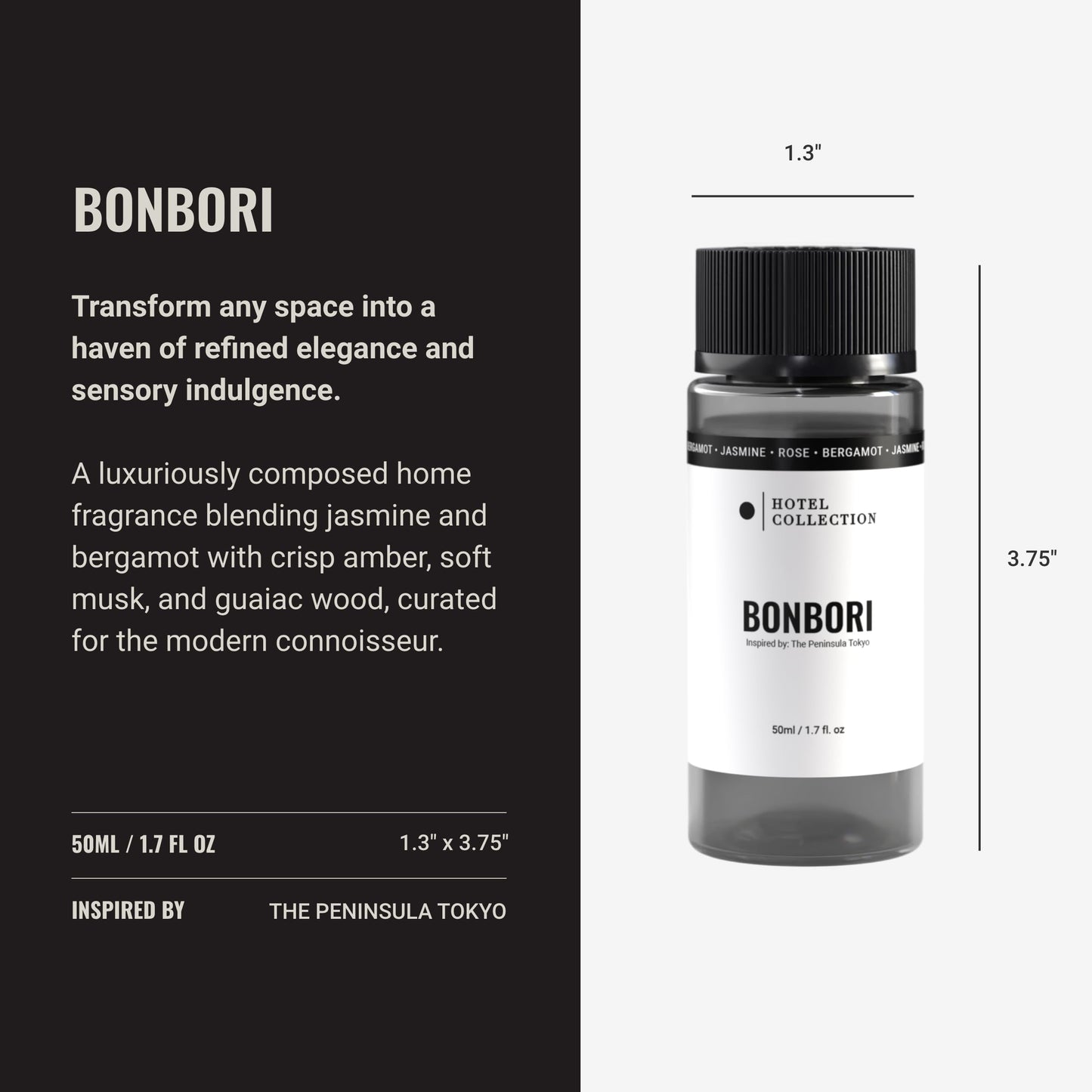 Hotel Collection Bonbori Diffuser Oil – Bergamot, Jasmine & Rose (50 mL)