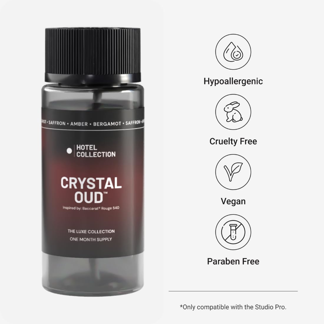 Hotel Collection Diffuser Oil – Crystal Oud Pro-Pod, Bergamot Saffron Amber 30ML