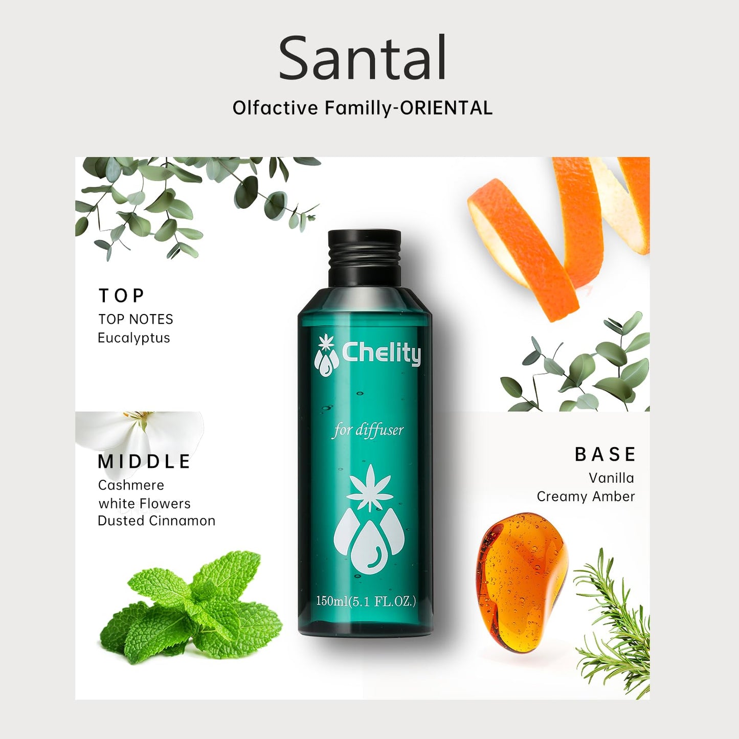 Hotel Collection Diffuser Essential Oil 60ml Santal for Ultrasonic Diffusers