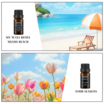 Hotel Collection Diffuser Essential Oil Gift Set – Seaside Hotel Scents for Home