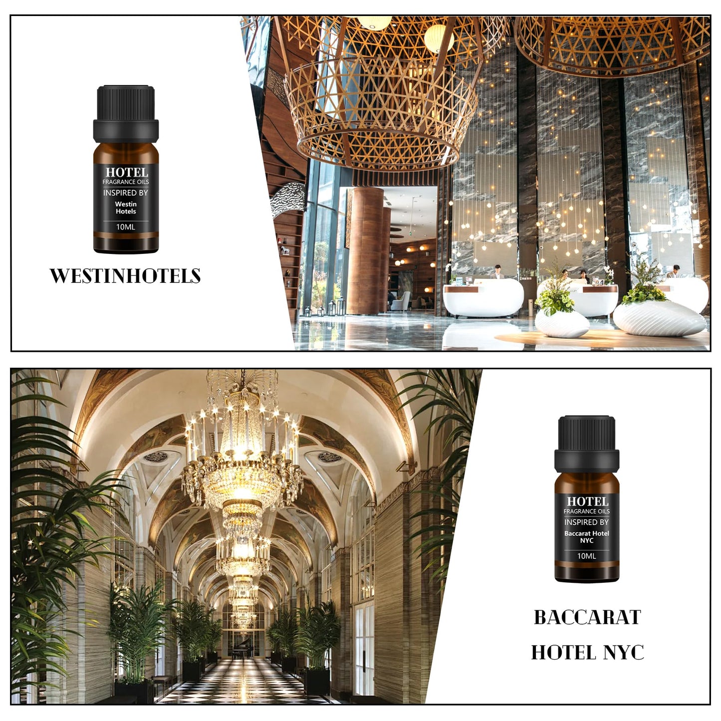 Hotel Collection Diffuser Essential Oil Gift Set – Seaside Hotel Scents for Home