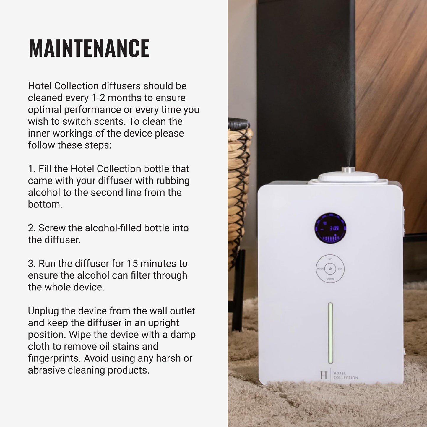 Hotel Collection Villa Scent Diffuser – HVAC or Standalone, 1800 sq ft, White