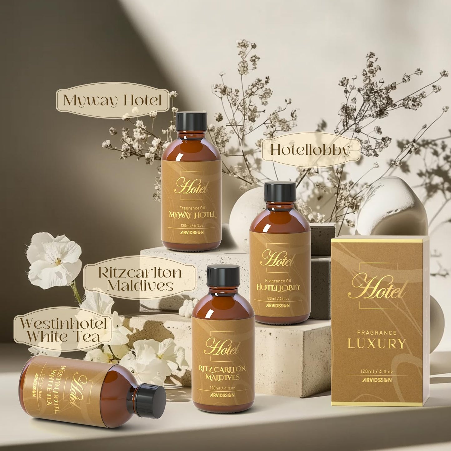 Hotel Diffuser Oil 4 Oz (120ml) Inspired by The Ritz Carton Hotel – Luxury Fragrance Oil for Diffuser & Crafting