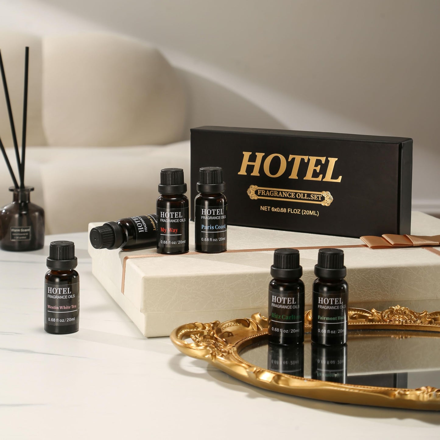 Hotel Collection Luxury Scent Diffuser Oils Set – My Way, Westin White Tea & Ritz-Carlton