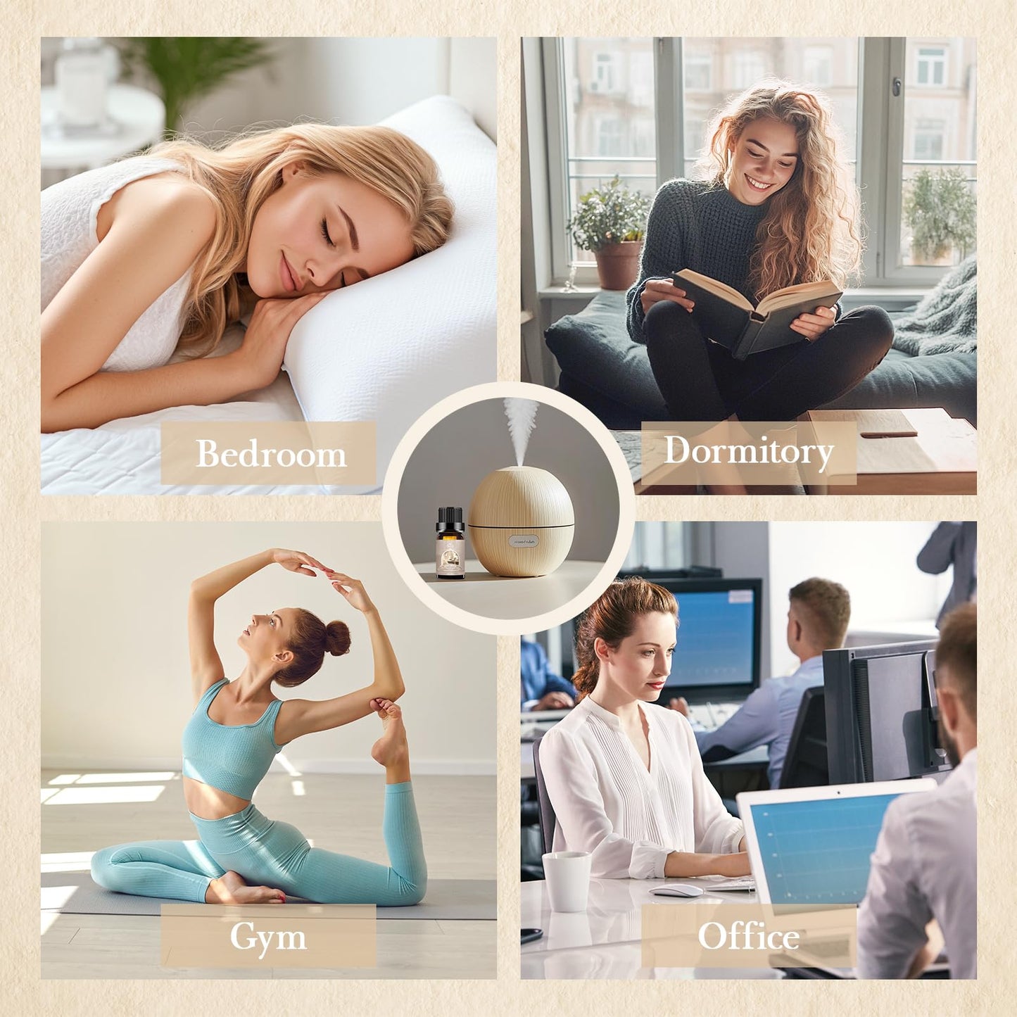 Hotel Essential Oils Set - 6 Premium Scents for Diffuser, Aromatherapy & Home