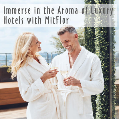 Hotel Fragrance Oils by MitFlor – 6x10ml Diffuser Oils: Lemon & Thyme, Luxury Night, White Tea