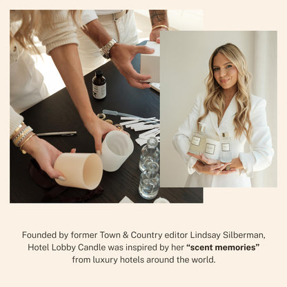 Hotel Lobby Signature Candle – Luxury Hand-Poured 9.75oz Soy Wax with Amber, Cedar & Musk