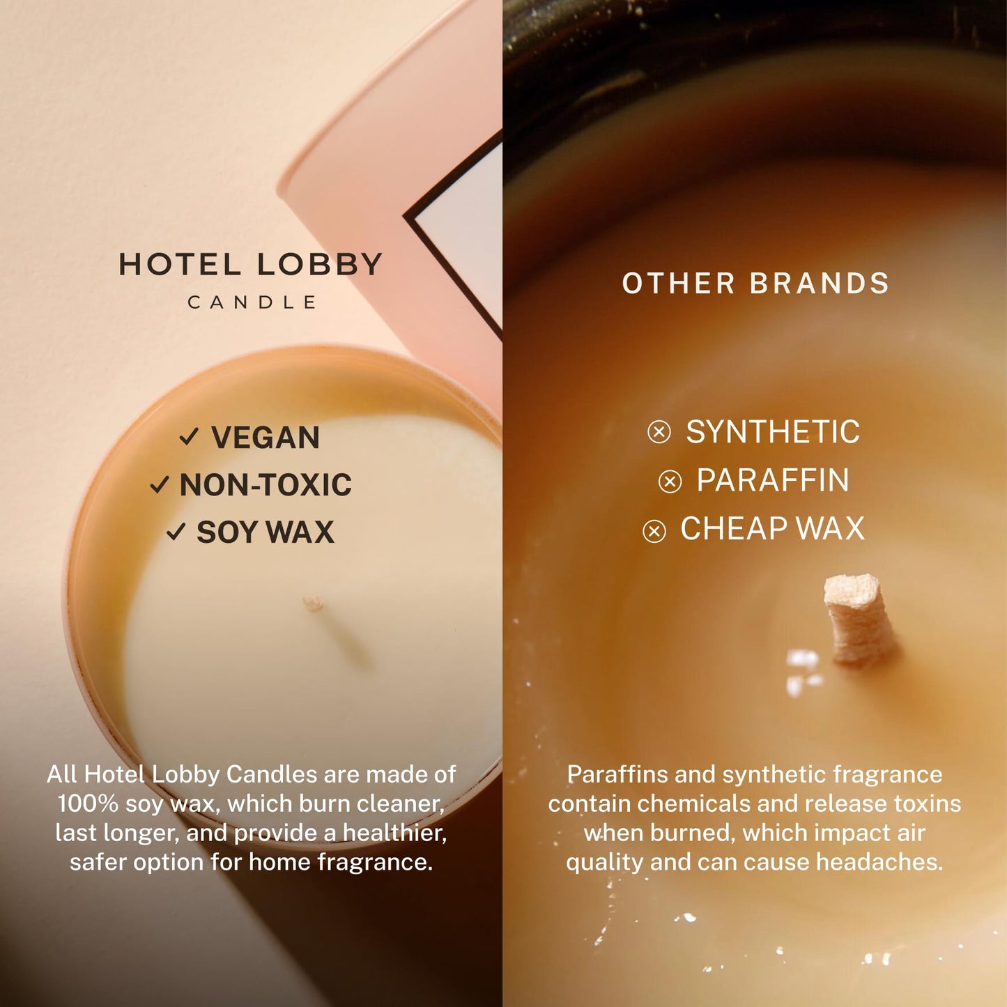 Hotel Lobby Signature Candle – Luxury Hand-Poured 9.75oz Soy Wax with Amber, Cedar & Musk