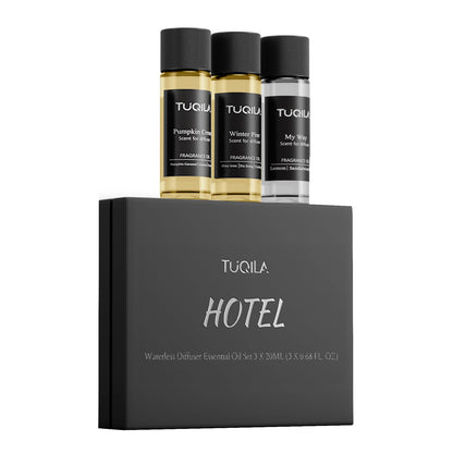 Hotel Luxury Essential Oil Set (3x20mL) – My Way, Pumpkin Cream & Winter Pine Diffuser Oils