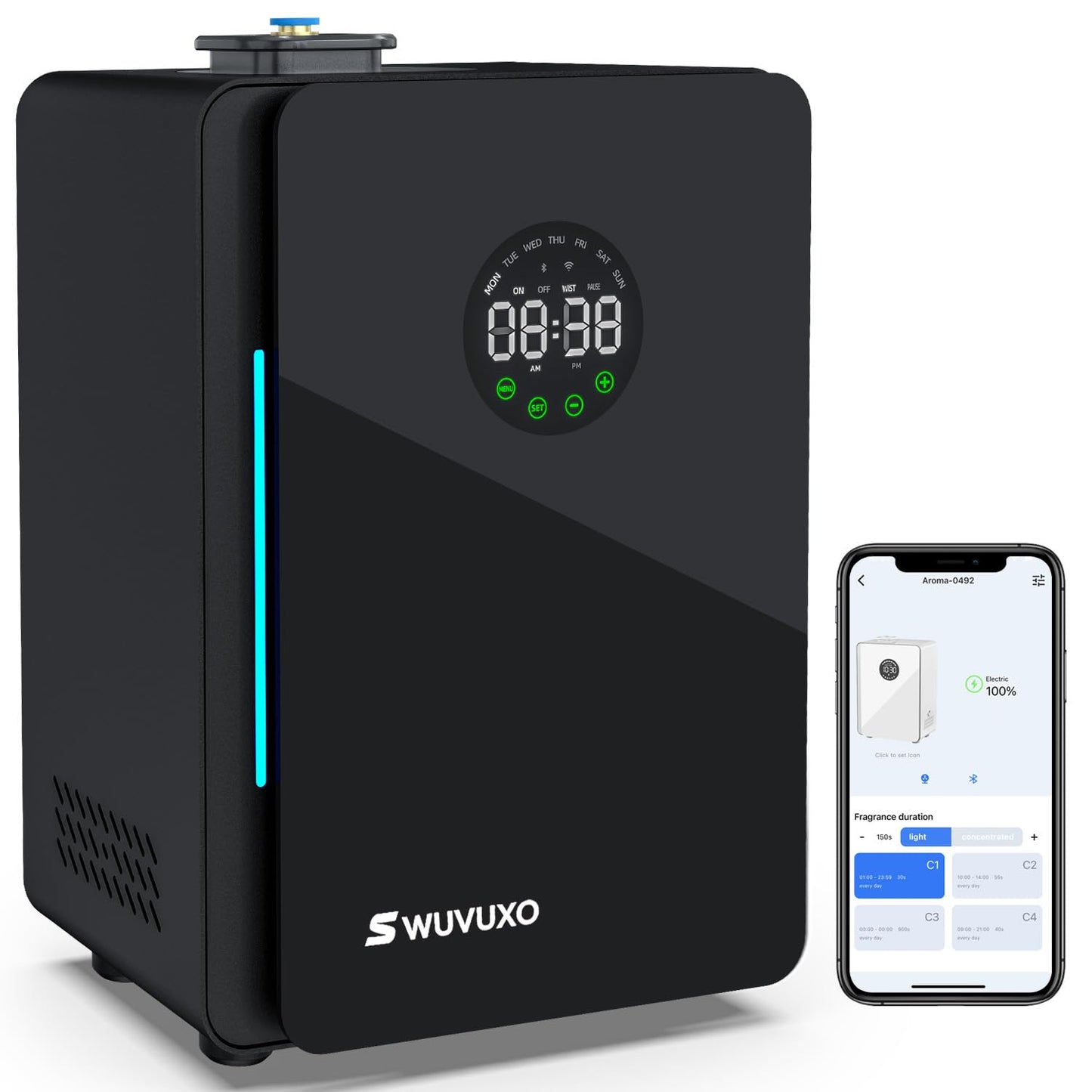 Hotel Scent Diffuser with Power Cold Air Technology — 3,000 sq ft Coverage (Black)