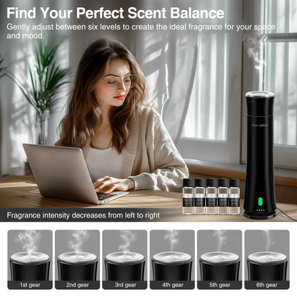 Hotel Scent Diffuser Starter Kit – 1500 Sq Ft Coverage, 11in, 5 Oils