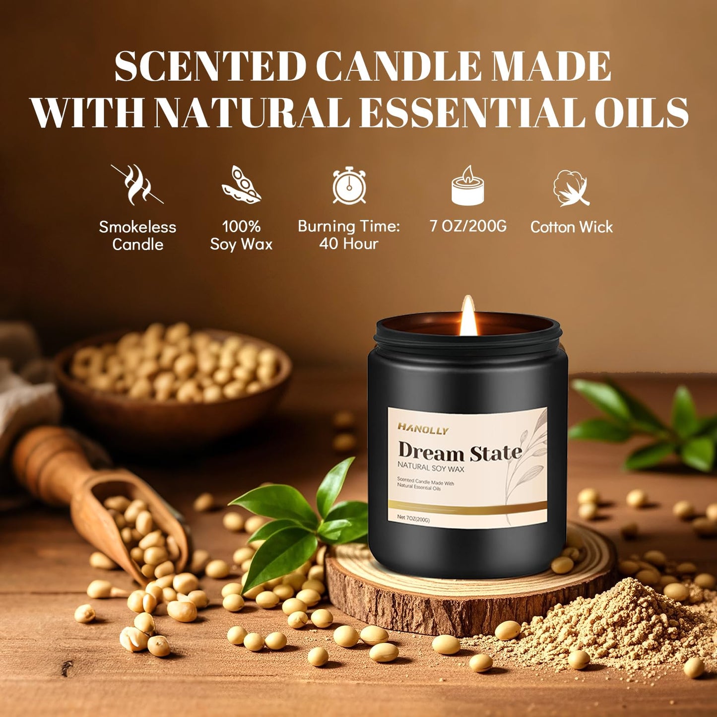 Hotel Scented Candles Set — 6 Pack Luxury Soy Wax Jar Candles for Home & Gifts