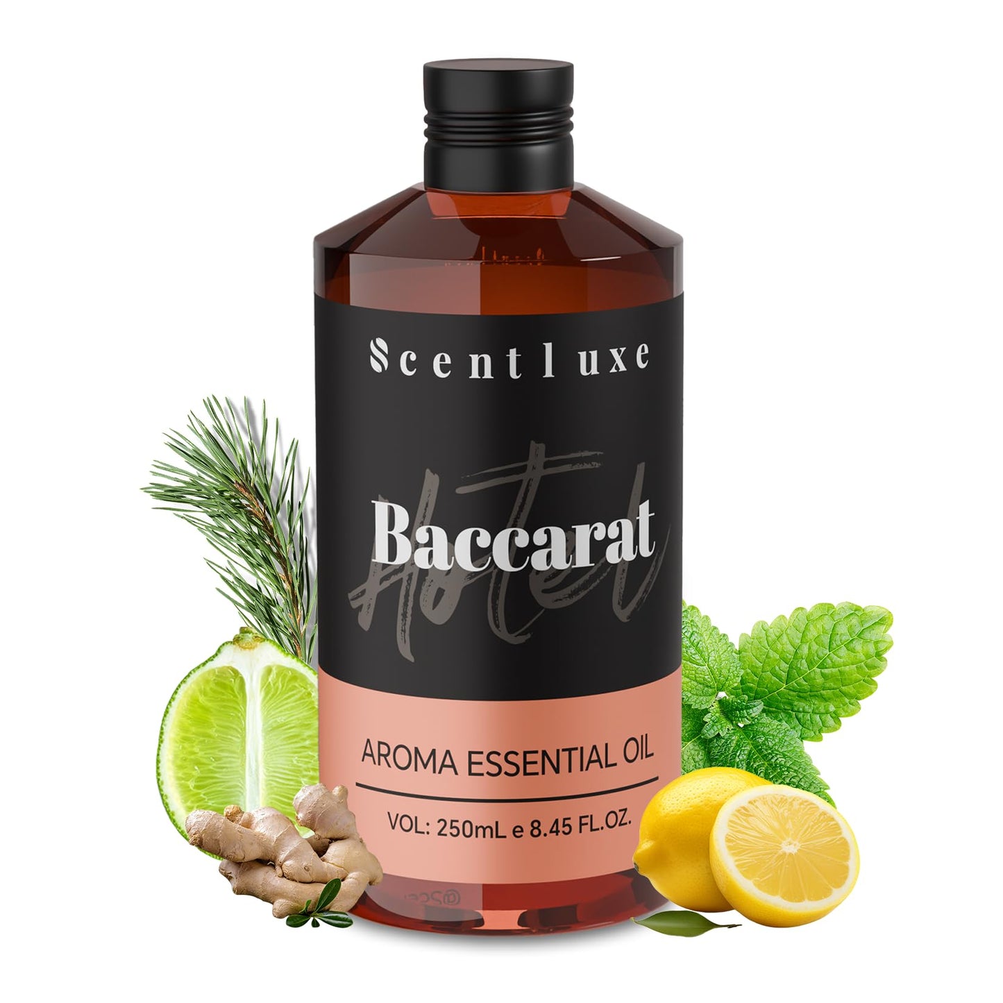 Hotel Scents Baccarat Diffuser Oil – 8.45 oz (250 ml) | Luxury Hotel Fragrance for Aromatherapy Diffusers
