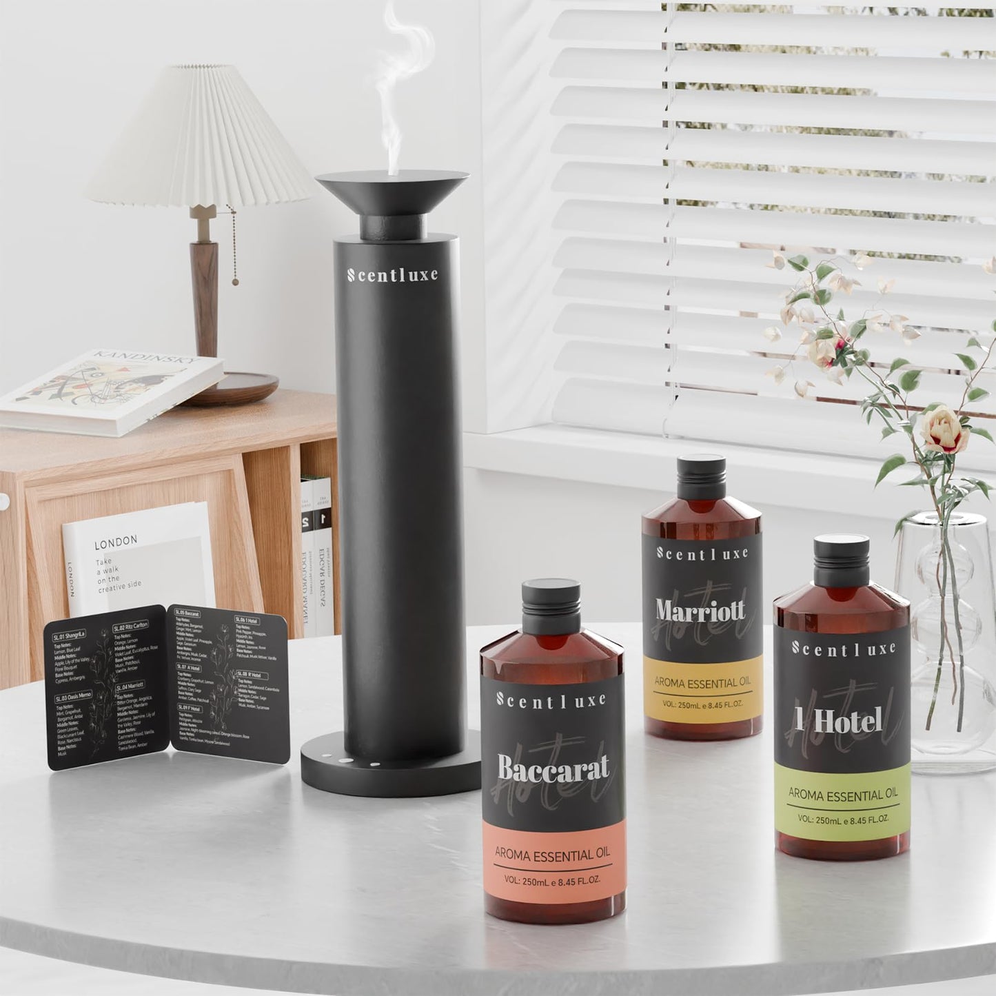 Hotel Scents Baccarat Diffuser Oil – 8.45 oz (250 ml) | Luxury Hotel Fragrance for Aromatherapy Diffusers