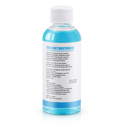 25-Pack Travel Size Mouthwash – 80ml/2.7oz Mint Portable Bottles