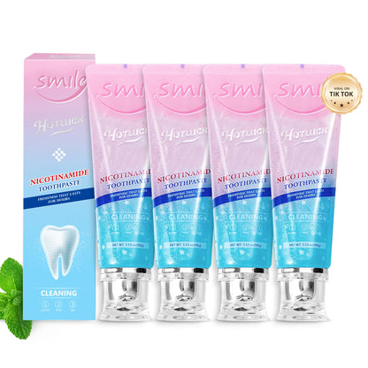 Hotluck Niacinamide Whitening Toothpaste – Mint & Peach, 3.53oz Pack of 4