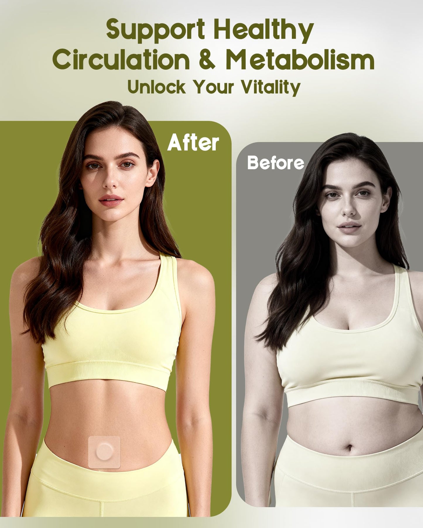 HOTRYEE 54PCS Castor Oil Patches for Belly Button - Disposable Self-Adhesive Pack, Organic Cotton