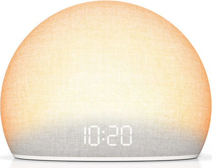 HOUSBAY Sunrise Alarm Clock – Natural Wake-Up Light, White Noise Sleep Aid, Screen-Free Design