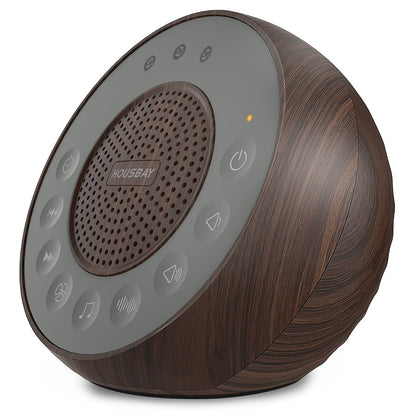 HOUSBAY White Noise Machine — 31 Sounds, 5W Speaker, Wood Grain