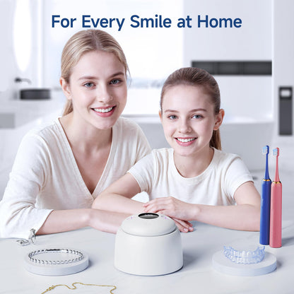 HouseSapp Ultrasonic Retainer Cleaner – 45kHz, 6-Lamp UV, Auto Lift Tray