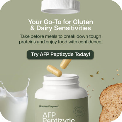 Houston Enzymes AFP Peptizyde – Protein Digestive Enzymes (90 Capsules)