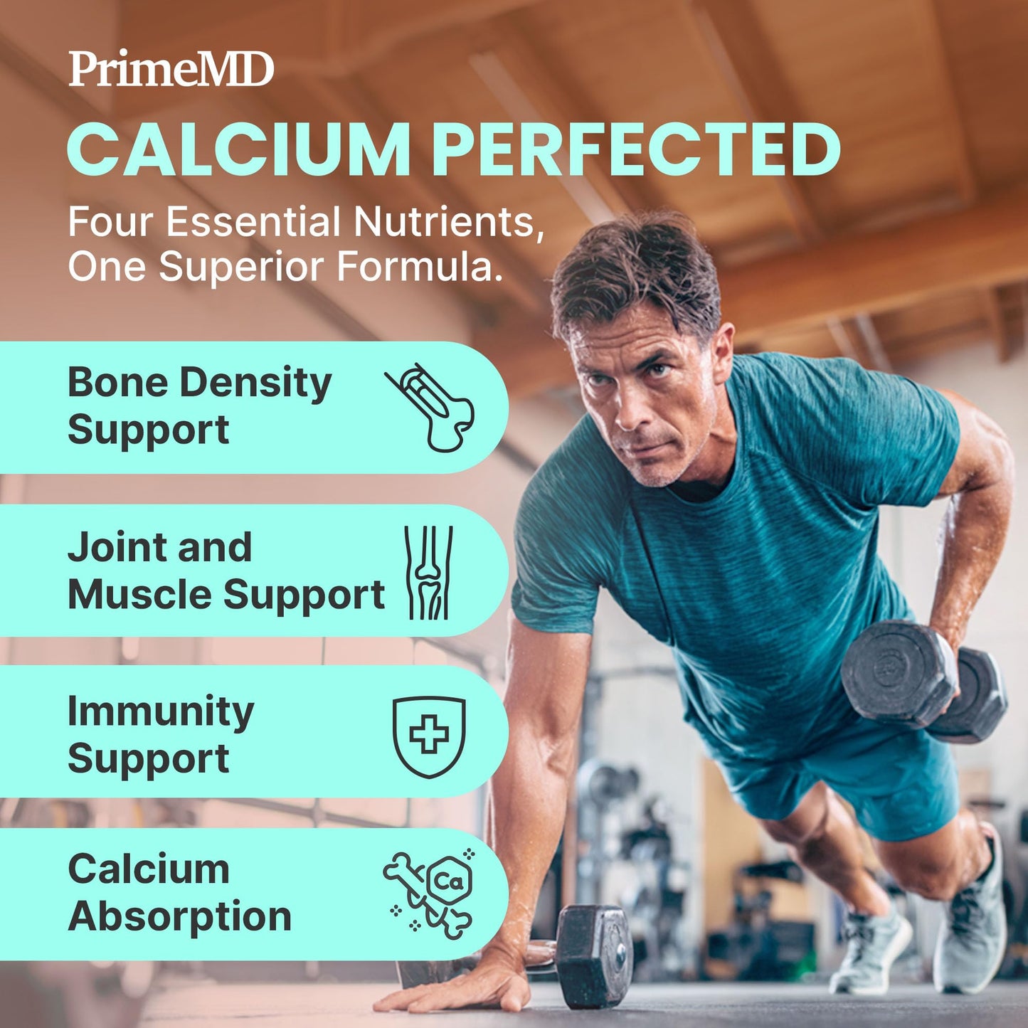 4-in-1 Calcium + Vitamin D3/K2 5000 IU - 601mg per Serving (120 ct) | Gluten-Free & Vegan