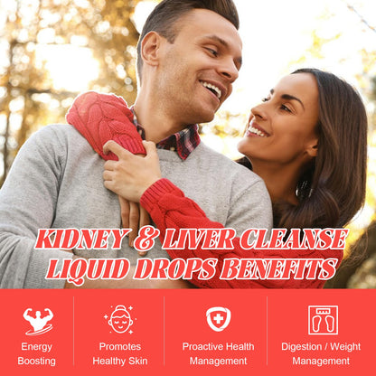 Kidney & Liver Cleanse Detox & Repair Drops – Cranberry, Milk Thistle & Artichoke (60ml) | Natural Herbal Supplement