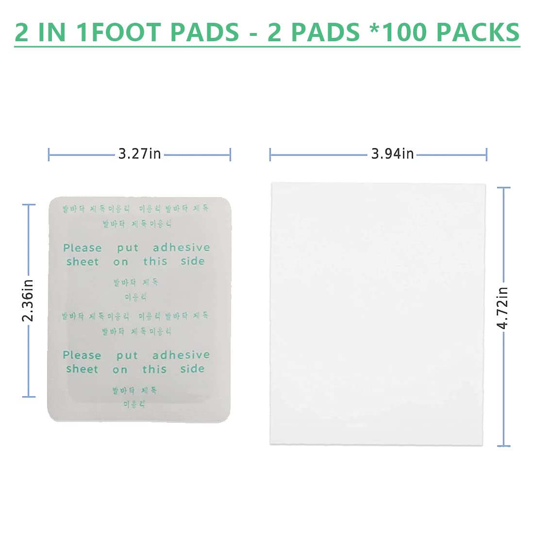 100Pads Natural Bamboo Vinegar Ginger Foot Pads – Travel or Home Use