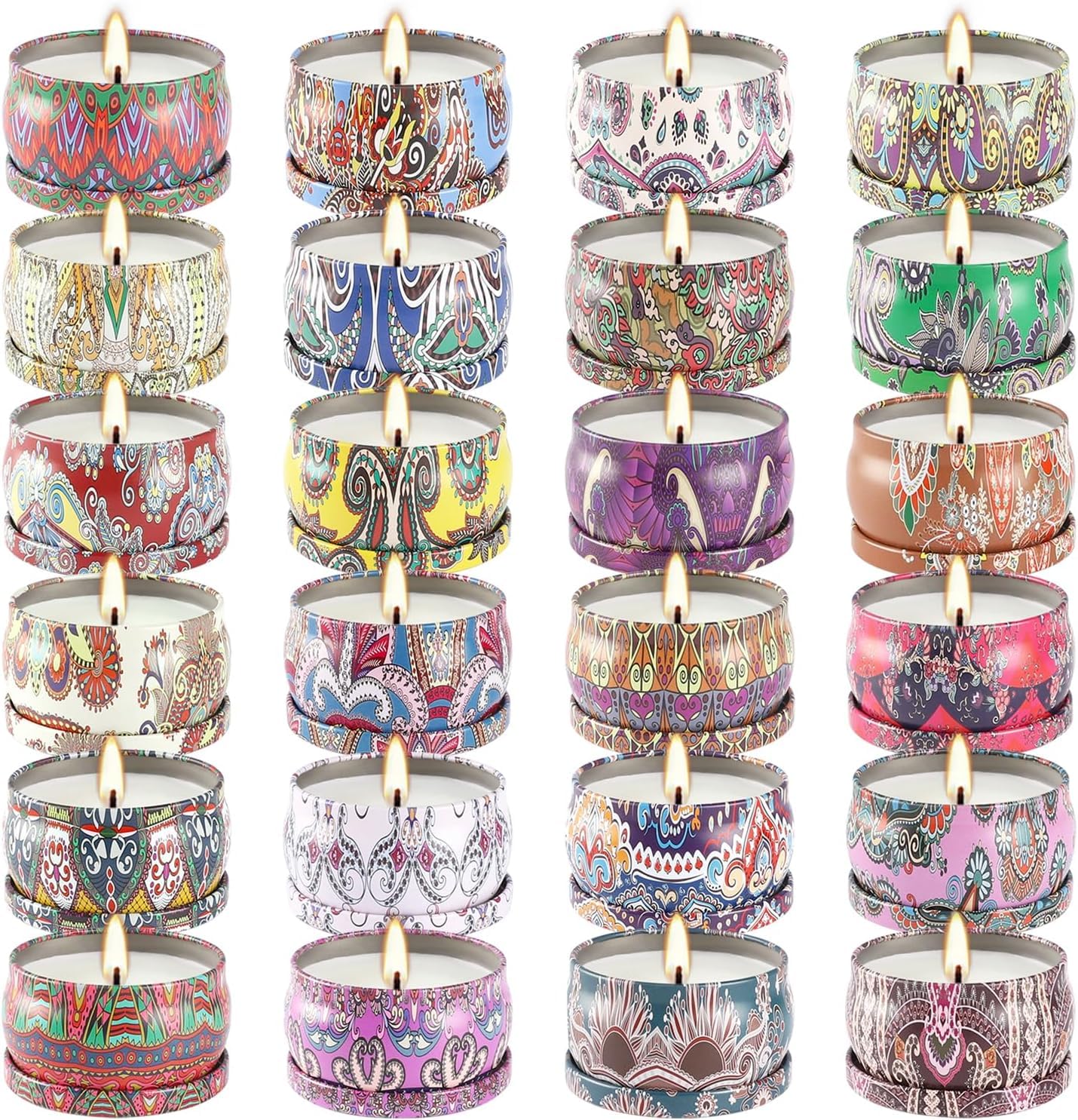Howemon 24 Pack Scented Candles Set – Natural Soy Wax Aromatherapy Gift for Women