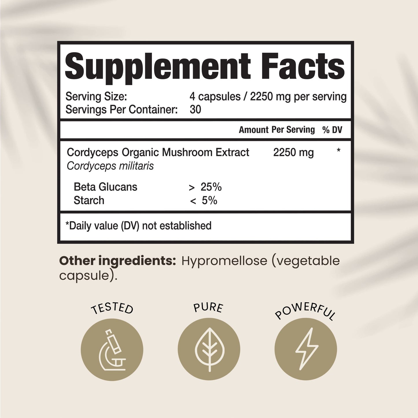 HPD Rx Organic Cordyceps – Energy, Endurance & Immunity | 2250 mg, 120 Capsules