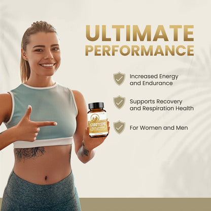 HPD Rx Organic Cordyceps – Energy, Endurance & Immunity | 2250 mg, 120 Capsules