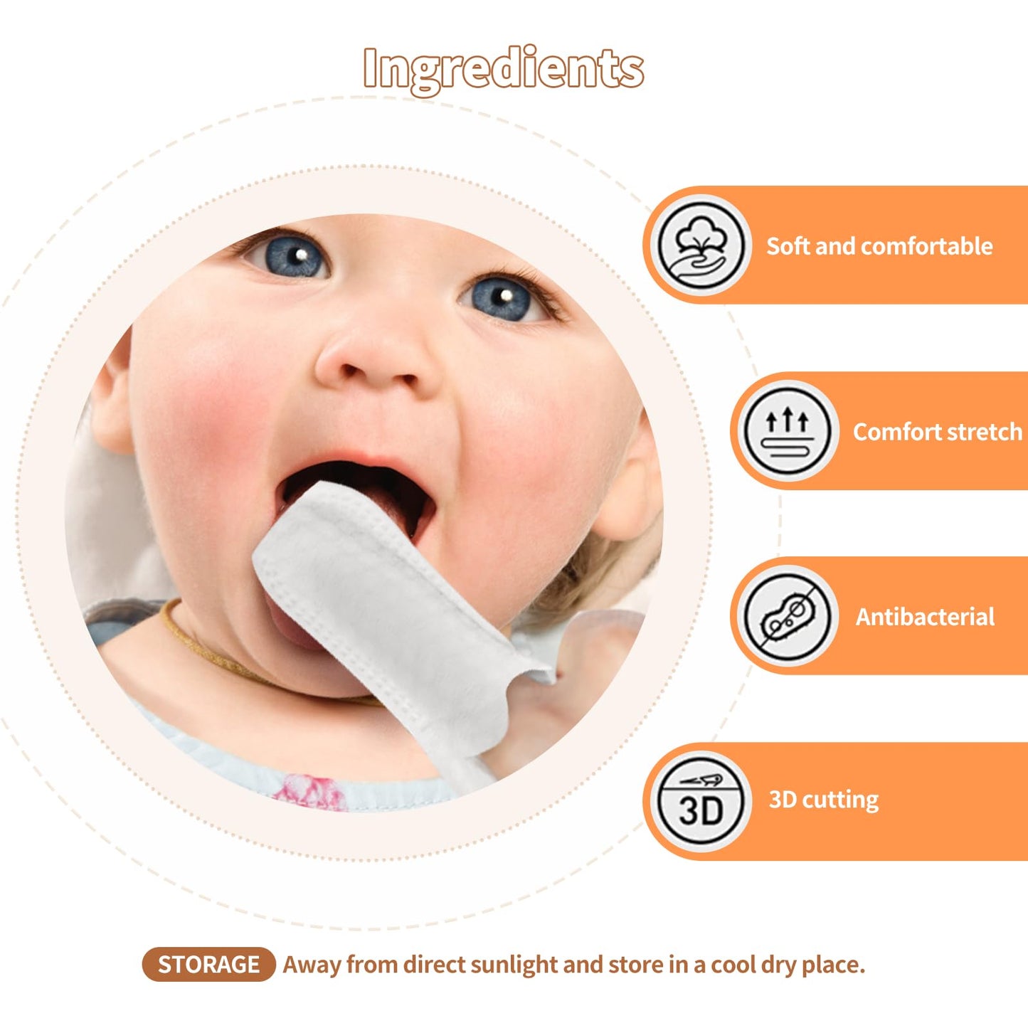 Hranio Finger Toothbrush & Tongue Cleaner for Babies 0-36 Months – 32Pcs