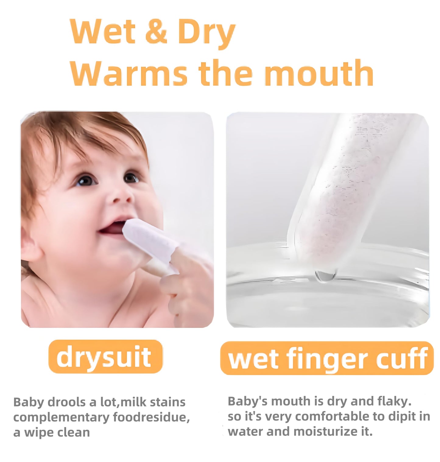 Hranio Finger Toothbrush & Tongue Cleaner for Babies 0-36 Months – 32Pcs