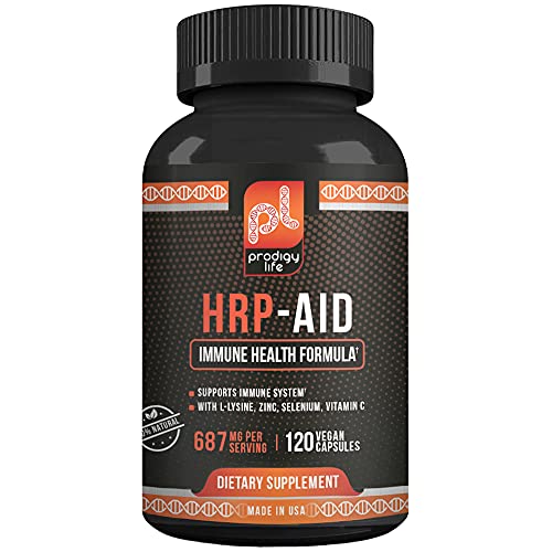 HRP-Aid Premium Herpes Support - L-Lysine Immune Support Supplement (120 ct)