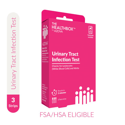 Urinary Health Test Strips – At-Home Wellness Kit for Men, Women & Children | 2-Minute Results | Non-Invasive | 3 Tests | HSA/FSA Eligible by AZOVA