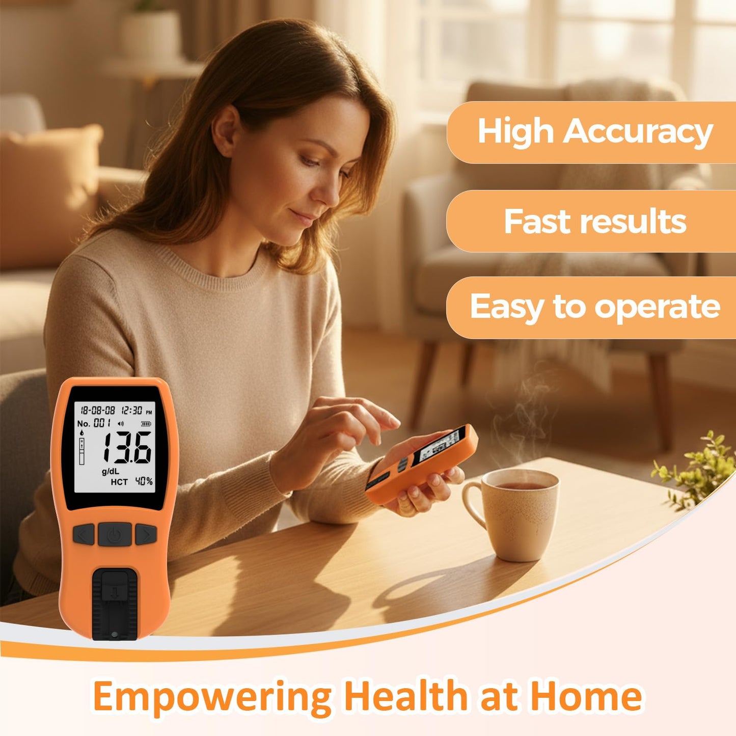 HSBHM-202 Siphon Method Hemoglobin Analyzer – Fast Home Hb Testing Kit