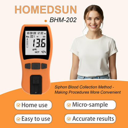 HSBHM-202 Siphon Method Hemoglobin Analyzer – Fast Home Hb Testing Kit