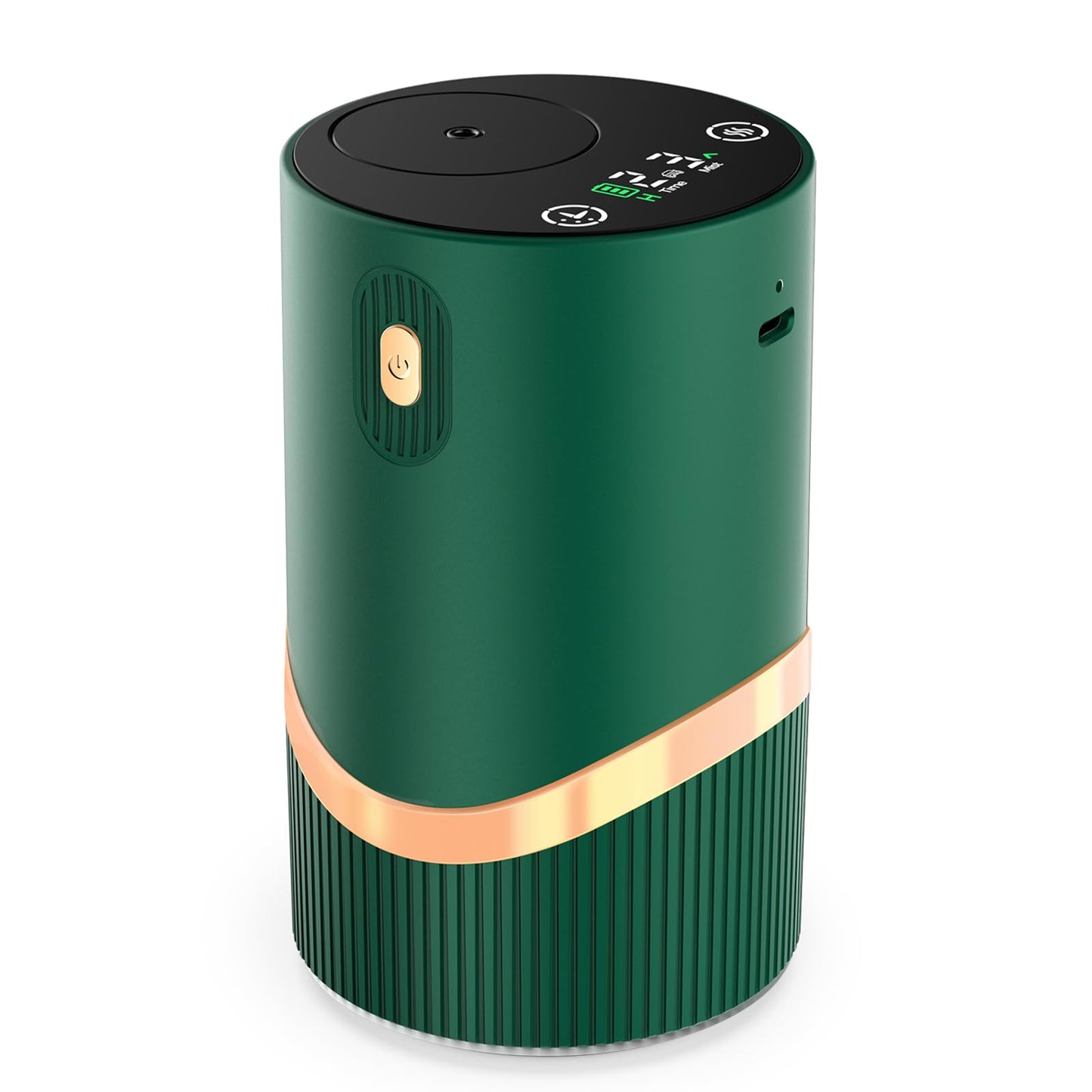 Huachuang Waterless Diffuser – Rechargeable Portable Aromatherapy for Car & Home, 4 Mist Levels, 72h Battery