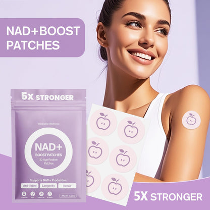 huangirl NAD+ Patches | NAD 60 Patches for Women | 8-Hr Time-Release Wellness Patch with NMNH, Resveratrol, Nicotinamide Riboside, NAC, Hyaluronic Acid, CoQ10 | Enhanced Absorption