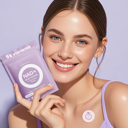 huangirl NAD+ Patches | NAD 60 Patches for Women | 8-Hr Time-Release Wellness Patch with NMNH, Resveratrol, Nicotinamide Riboside, NAC, Hyaluronic Acid, CoQ10 | Enhanced Absorption