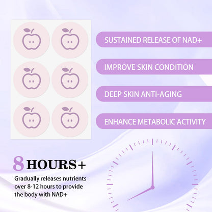 huangirl NAD+ Patches | NAD 60 Patches for Women | 8-Hr Time-Release Wellness Patch with NMNH, Resveratrol, Nicotinamide Riboside, NAC, Hyaluronic Acid, CoQ10 | Enhanced Absorption