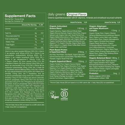 Huel Daily Greens Watermelon | 91 Vitamins & Probiotics | 30 Servings