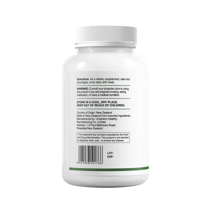 HUJ Omega 3 Fish Oil 1000mg Softgels – EPA+DPA, Heart, Brain, Skin, Eyes & Cardiovascular Support | 60 Softgels