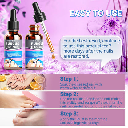 HULEIWA Toenail Fungus Treatment Extra Strength + Nail Repair Kit (2PCS)