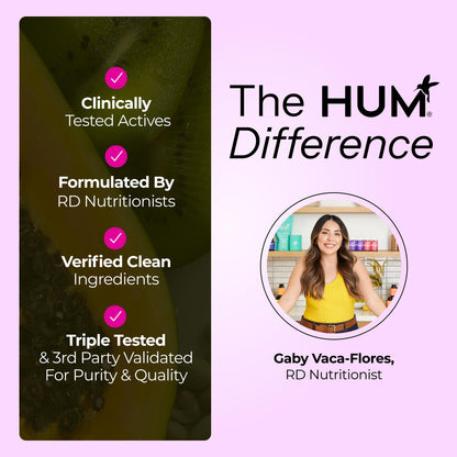 HUM Calm Ashwagandha Gummies with L-Theanine – Relaxation & Clarity (60 Gummies)